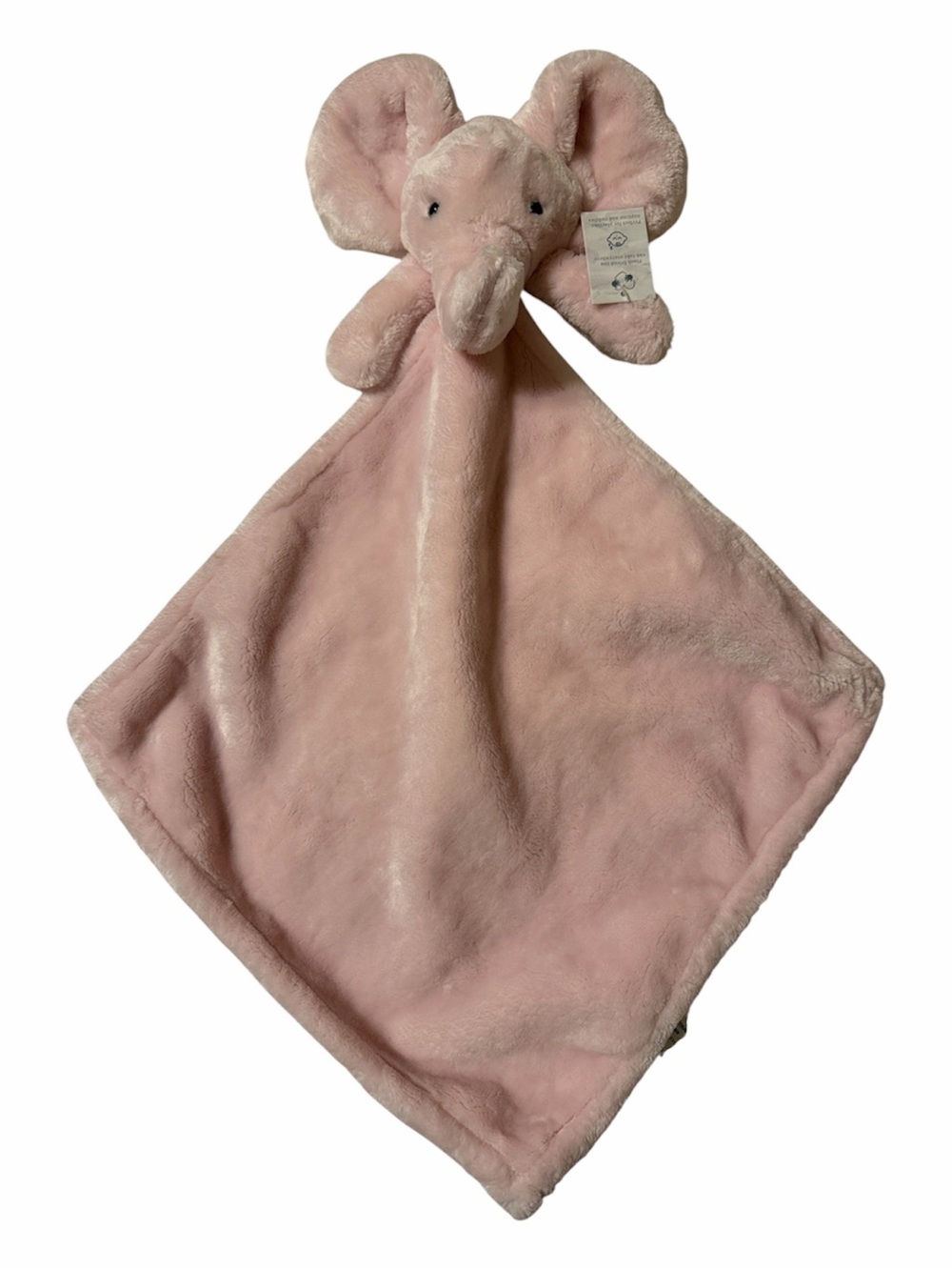 Soft Plush Pink Elephant Comforter Lovey for Kids Huggable Toy Comfort Plushie